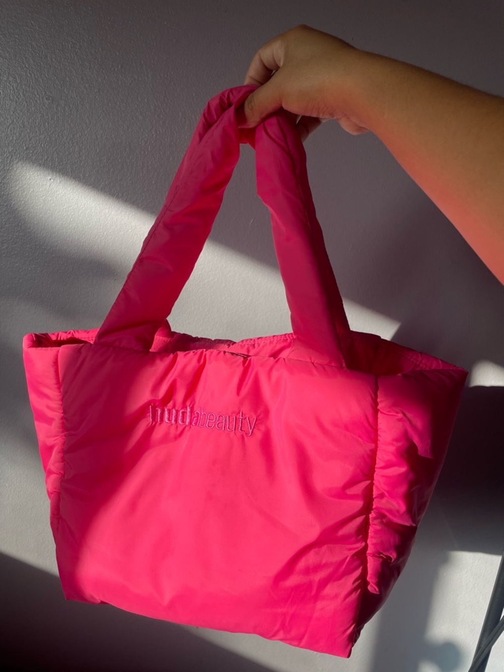 Huda Beauty Puffer Tote Bag
